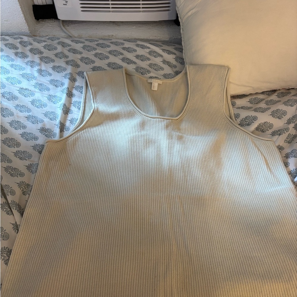 COS Cream Ribbed Pantsuit